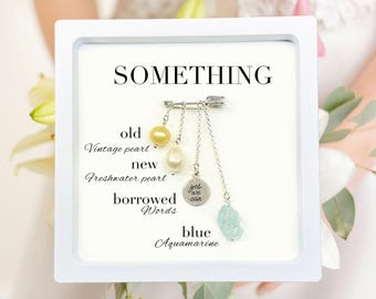 Bridal Bouquet Charm, Wedding Day Charm-Wedding Good Luck Charm-Mother to Bride-Wedding Gown Charm-Bridal Bouquet-Something Blue- Bride
