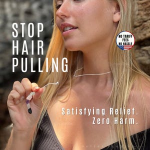 Stop Hair Pulling Toy, Hair pulling Distraction Necklace, Hair picking Distraction,Self Help, Hair Pulling , Trich, Anti Hair Pulling, Tools