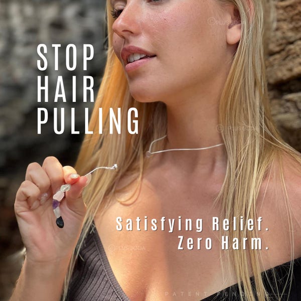Stop Hair Pulling Toy, Hair pulling Distraction Necklace, Hair picking Distraction,Self Help, Hair Pulling , Trich, Anti Hair Pulling, Tools
