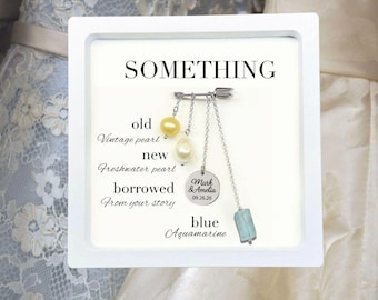 Gift for Daughter on Wedding Day-Bridal Shower-Mother to Bride-Wedding Gown Charm-Bridal Bouquet Charm-Something Blue-Mom to Bride-Off-White