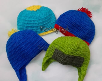 South Park Eric Cartman Knit Beanie Hat, Adult Unisex, Size: Standard, Blue