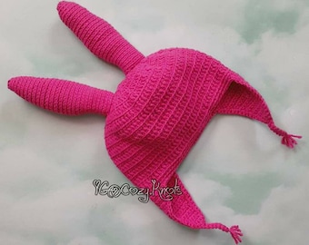 Bob's Burgers Louise Belcher Inspired Crochet Hat Pattern 