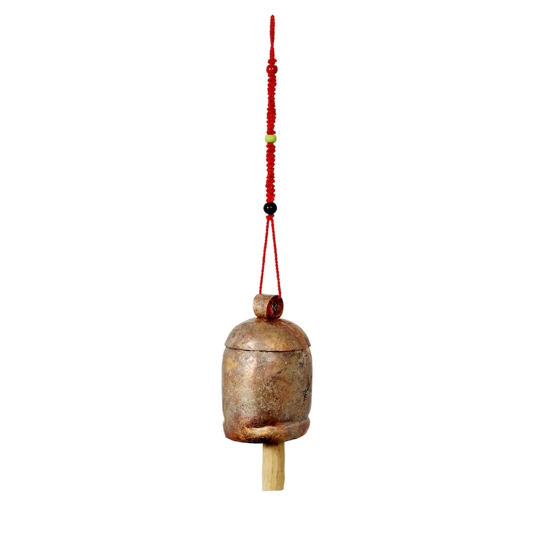 Feng Shui Vintage Wind Chime Bell Bronze Cow Bell Large Wind Chimes for Hanging Home Garden Christmas Decorations