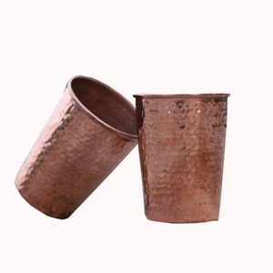 Handmade Copper Tumbler Cup Glass 250 ML Copper Drink Glassess Mug Anniversary Gift image 5