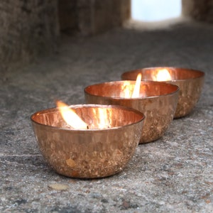 Handmade Copper Tea Light Candle Holder Wedding Gift Decor Votive Holders