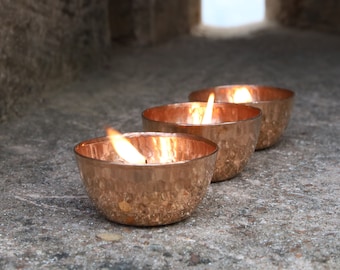 Handmade Copper Tea Light Candle Holder Wedding Gift Decor Votive Holders