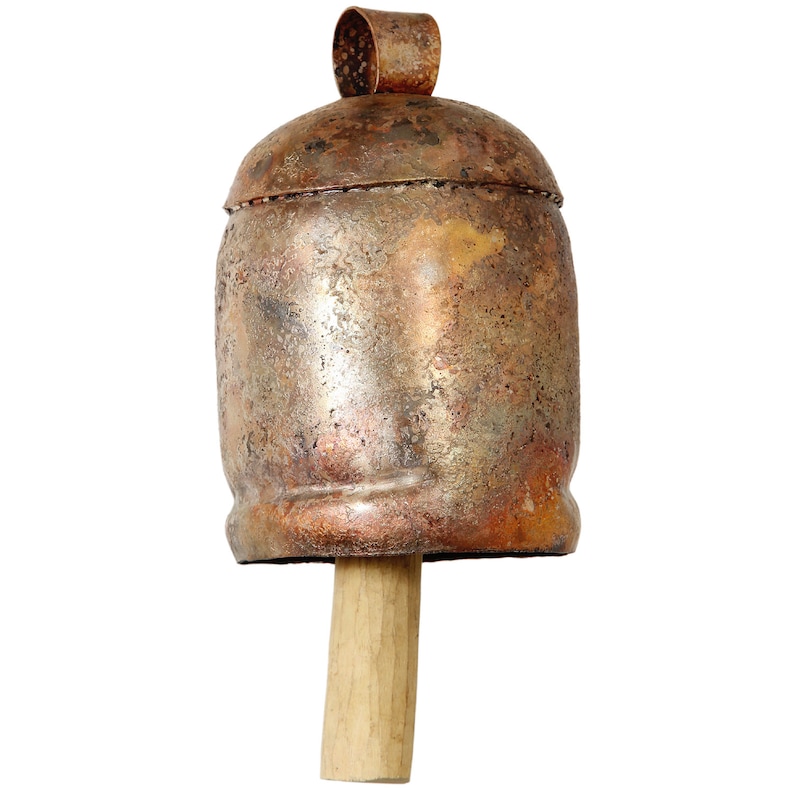 Feng Shui Vintage Wind Chime Bell Bronze Cow Bell Large Wind Chimes for Hanging Home Garden Christmas Decorations