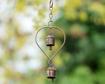 Vintage Heart Wind Chimes Vintage Gift For Love Remembrance Gift For Those We Love