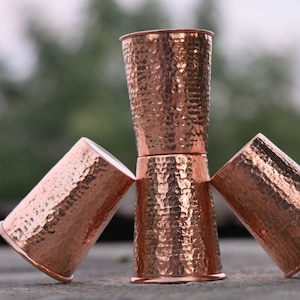 Handmade Copper Tumbler Cup Glass 250 ML Copper Drink Glassess Mug Anniversary Gift image 4