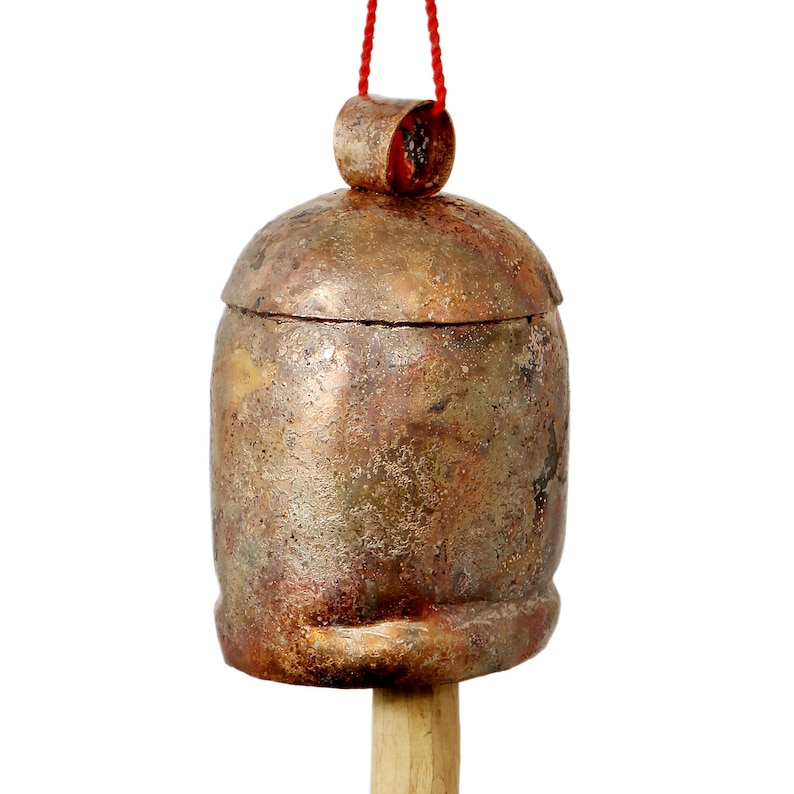 Feng Shui Vintage Wind Chime Bell Bronze Cow Bell Large Wind Chimes for Hanging Home Garden Christmas Decorations