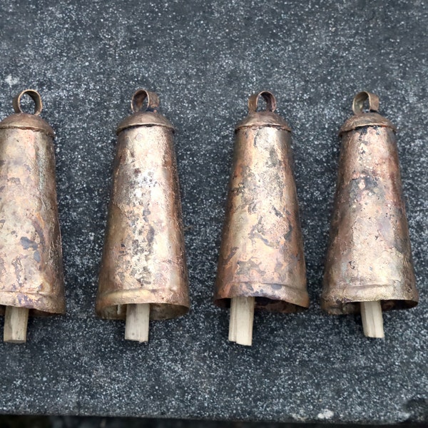 5inch Long Rustic Harmony Bells for wind chimes Crafts Gold bell