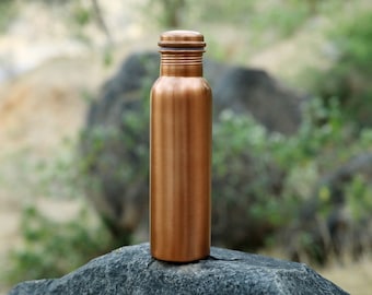 Yoga Water Copper Bottle Healthy Living Wellness Gift 30 OZ Ayurvedic Gym Travel Bottles