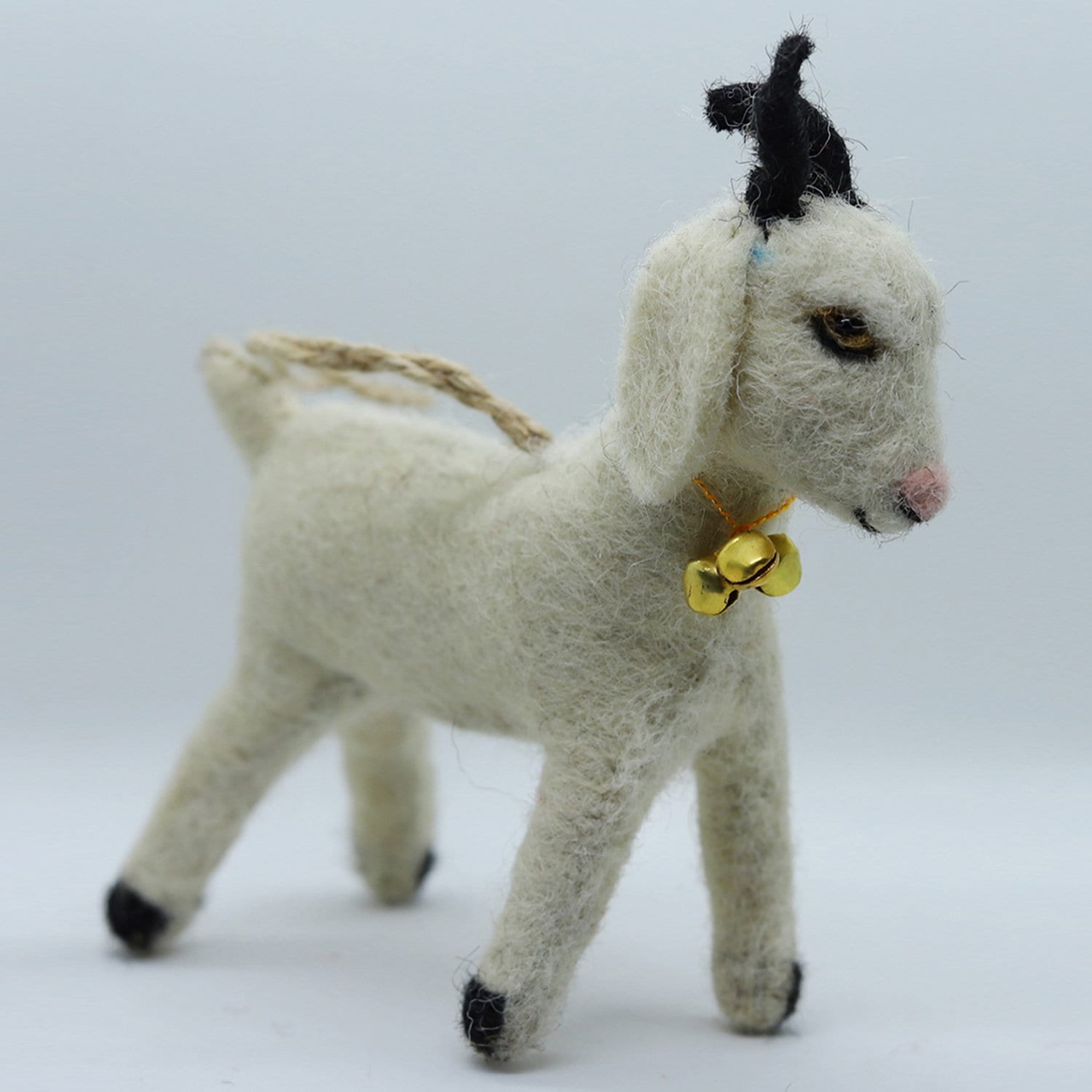 Handmade Needle Felt Goat Toy Christmas Gift Felt Ornaments Etsy