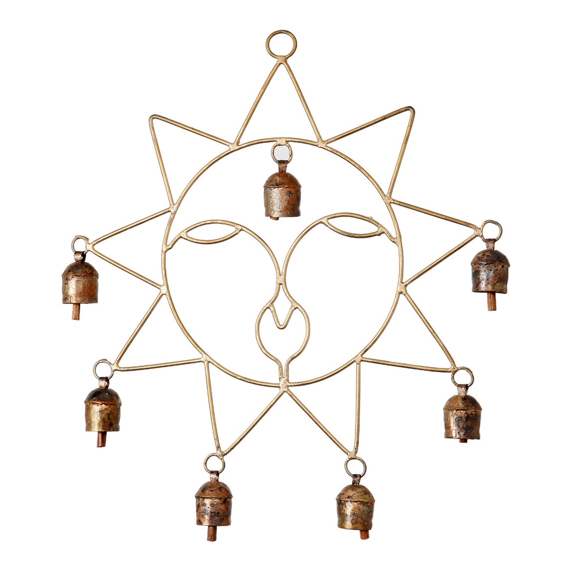 Handmade Feng Shui Vintage Bell Sun Wind Chimes For Home Etsy