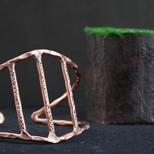 Solid Copper Bracelet Adjustable Cuff Bangle For Gift 3 Size