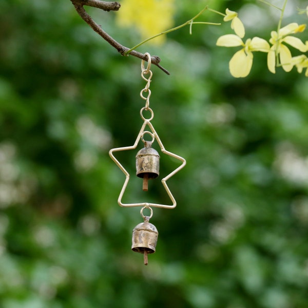 Handmade Feng Shui Wind Vintage Star Love Memorial Wind Chimes Bells For Outdoors Home Office Garden Decor Memorial Gift