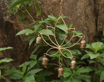 Handmade Feng Shui Metal Lotus Style Memorial Wind Chimes Bells For Outdoors Home Office Garden Decor Gifts For Love