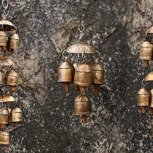 Sinos rústicos memoriais sinos de vento para ornamentos de fazenda ao ar livre
