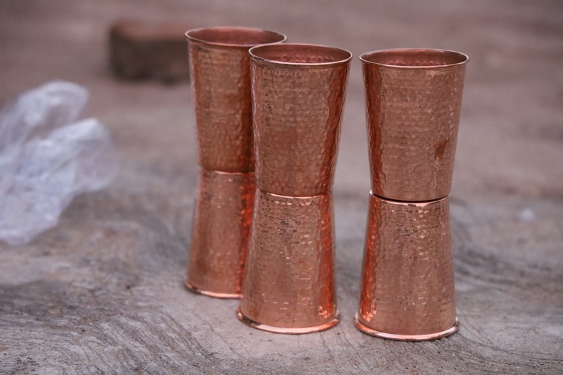 Handmade Copper Tumbler Cup Glass 250 ML Copper Drink Glassess Mug Anniversary Gift image 7