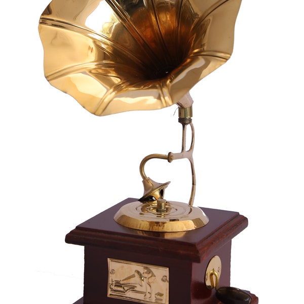 Handmade Vintage Dummy Gramophone Only For Home Decor & Memorial Gift
