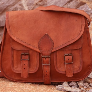 Vintage Genuine Leather Crossbody Bag for women 10 inch purse tote ladies bags satchel travel tote shoulder bag