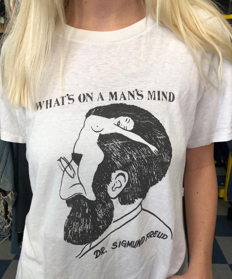 What's on a Man's Mind Dr. Sigmund Freud Shirt Etsy