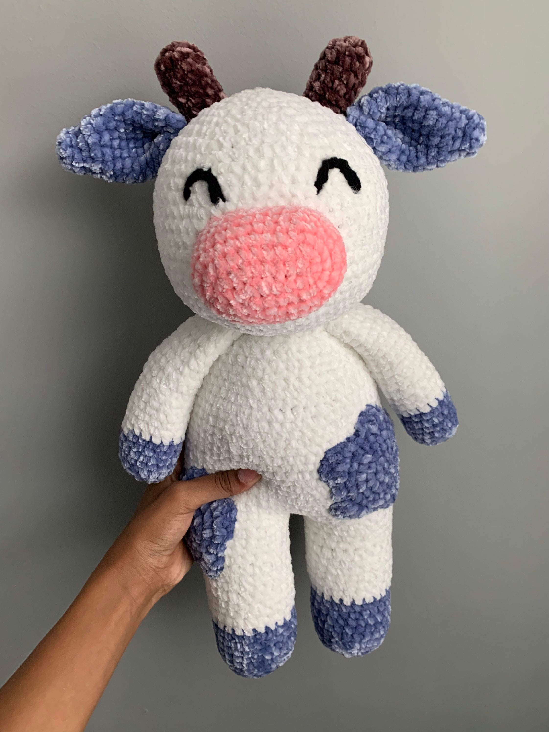 Crochet Velvet Blueberry Cow Amigurumi Cow Cute Crochet Etsy