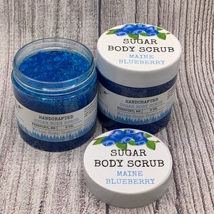 Sugar Scrub Maine Blueberry Handcrafted in Maine image 1