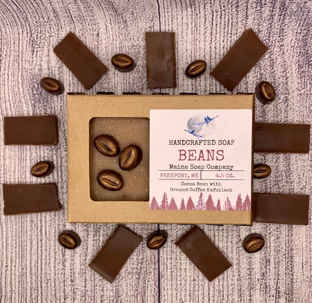 Cocoa & Coffee Beans Beans Handcrafted Maine Soap Etsy