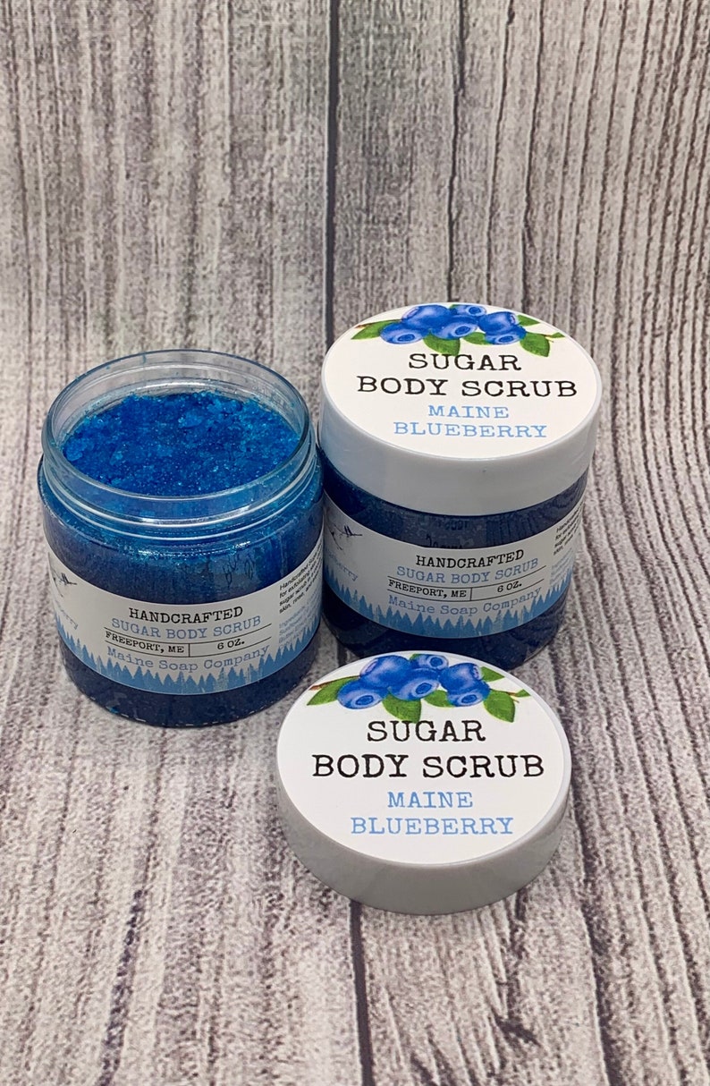 Sugar Scrub Maine Blueberry Handcrafted in Maine image 1