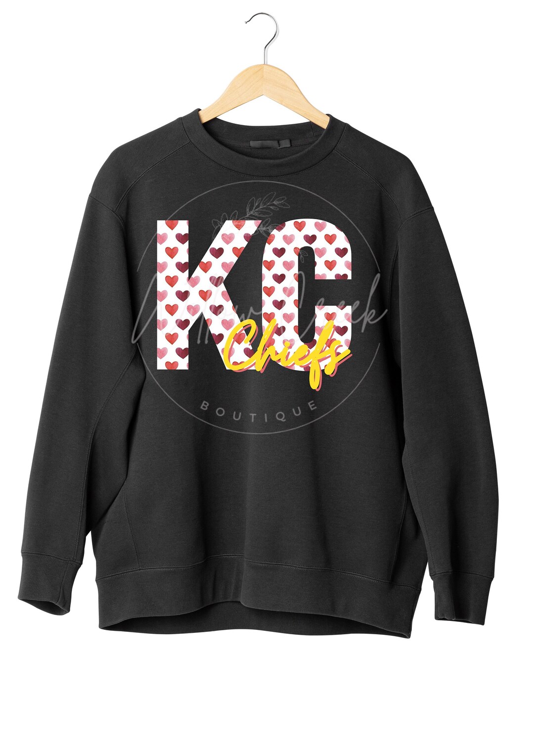 Kansas city valentines chiefs sweatshirt etsy