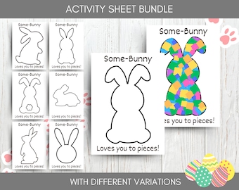 Easter Crafts for Kids, Daycare Preschool Kindergarten Classroom Easter Craft Activity, Easter Bunny Craft, Easter Printable, Kids Easter