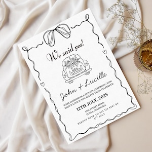 Minimalist Elopement Reception Invitation Template, Modern Photo Elopement Invite Instant Download, Elopement Announcement Editable Canva