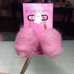 Pink Cotton Candy Earrings