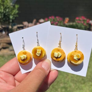 Pancake Stack Polymer Clay Earrings