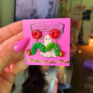 Hungry Caterpillar  Polymer Clay Dangles