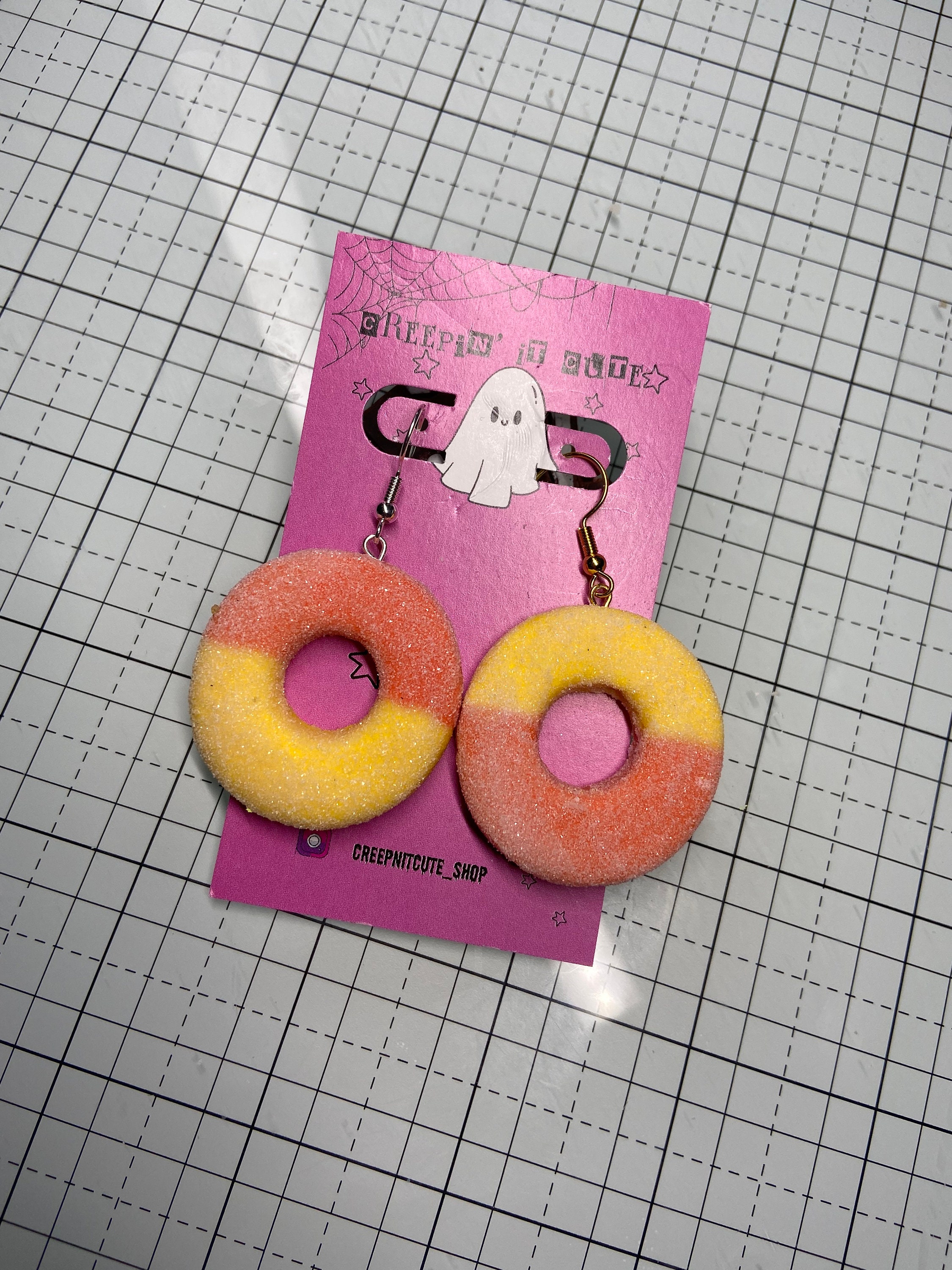 Peach Ring Polymer Clay Earrings - Etsy