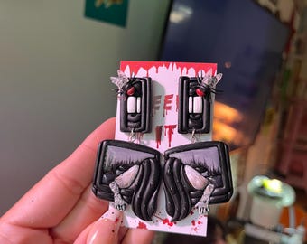 Samara THE RING Horror Movie Polymer Clay Dangles