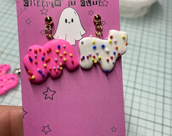 Frosted Animal Cracker Polymer Clay Earrings