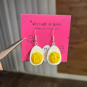 Deviled Egg Polymer Clay Earrings