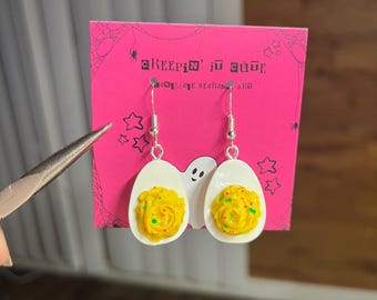 Deviled Egg Polymer Clay Earrings