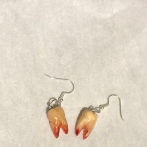 Bloody teeth earrings