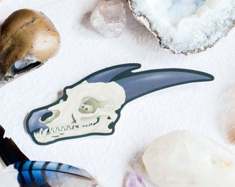 NightWing Skull Sticker | Wings of Fire | DND | Waterproof Dragon Skull Sticker