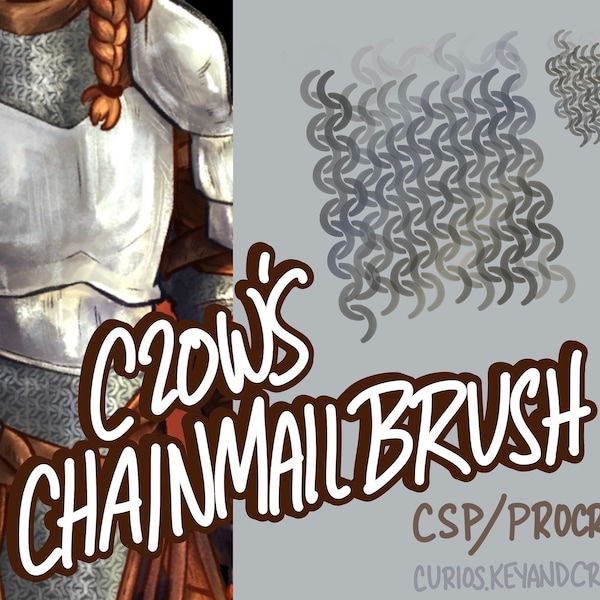 Chainmail Brush | Clip Studio Paint/Procreate | Custom Digital Art Brush for Drawing Armor