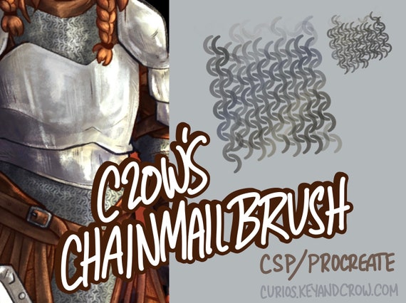 Chainmail Brush | Clip Studio Paint/Procreate | Custom Digital Art Brush for Drawing Armor