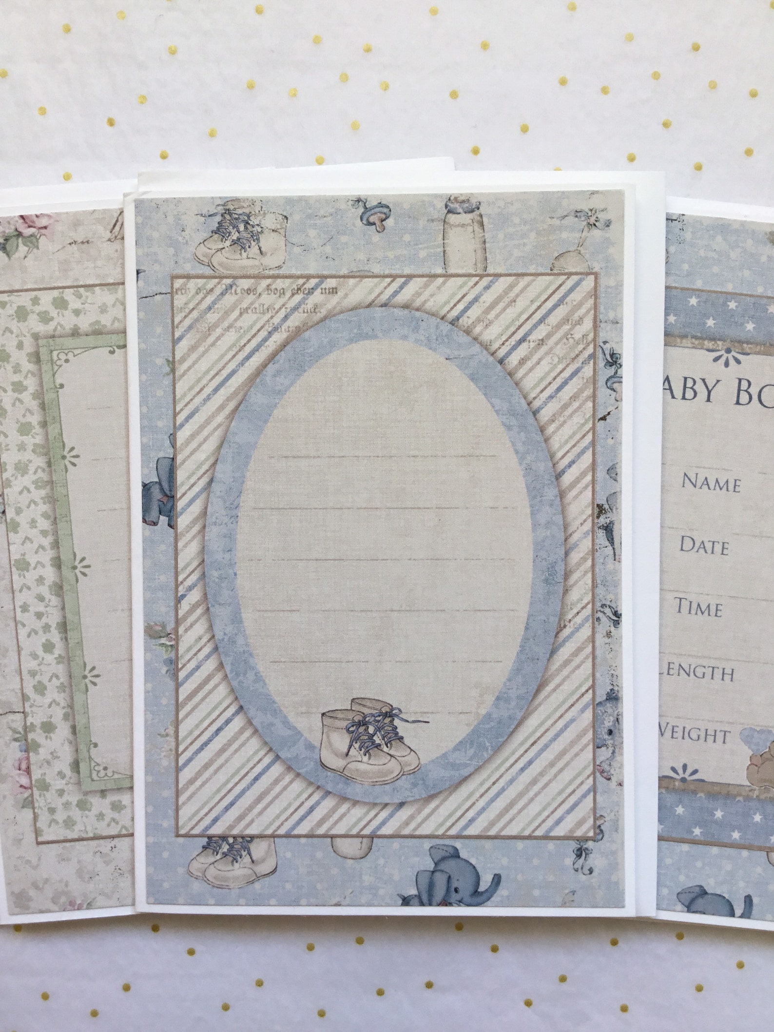 Baby Boy Note Card Set Stationery Items Newborn Baby Card Etsy