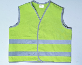 Toddler's Green Hi-Vis Construction Vest: Kids' Carpenter Costume