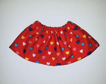 Red Print Christmas Elf Doll Skirts: Holiday Fashion Accessory