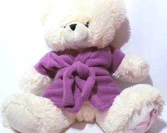 Purple Fleece Robe for Teddy Bear or Plush - 15-18 inch