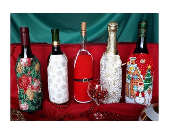 Gingerbread Man Christmas Cookie Holiday Wine Bottle Bag Cover Home Decor Gift 